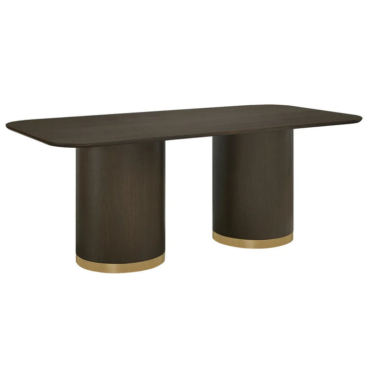 Nadine 200cm Dining Table - Smoked Oak