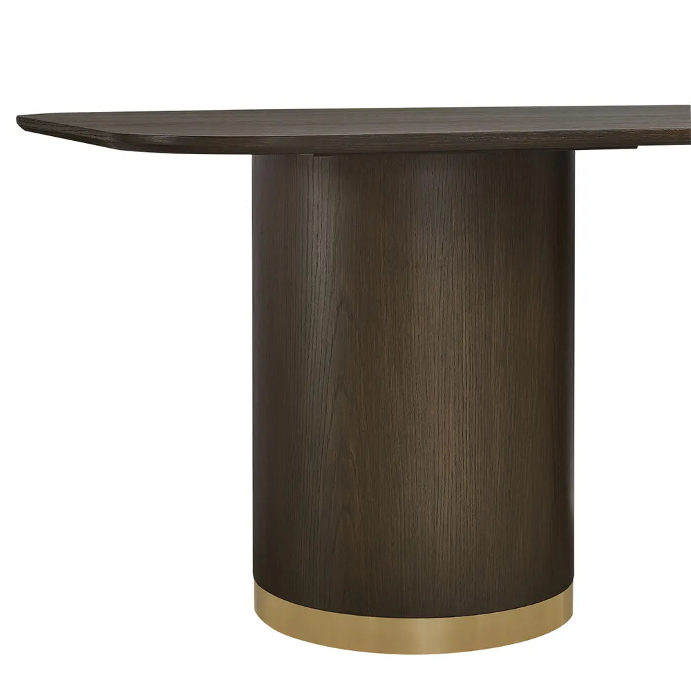 Nadine 200cm Dining Table - Smoked Oak