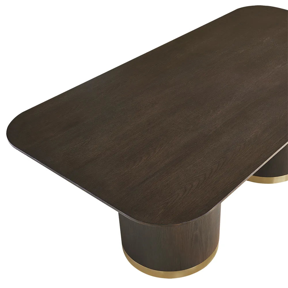 Nadine 240cm Dining Table - Smoked Oak