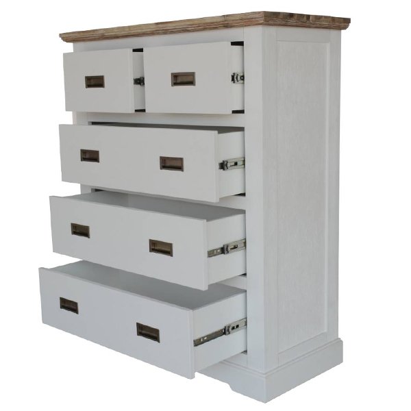 Providence Acacia Timber 5 Drawer Tallboy