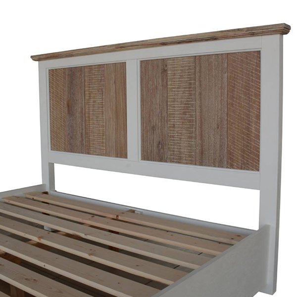 Providence Acacia Timber Bed with End Drawers - King