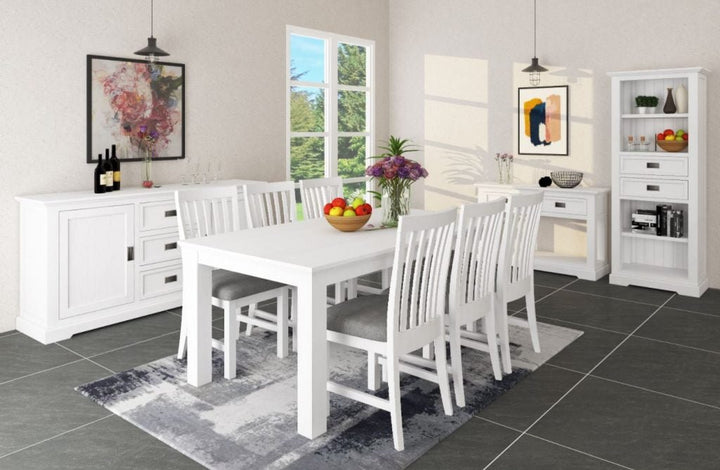 Crowther Acacia Wood 7 Piece Timber Dining Package
