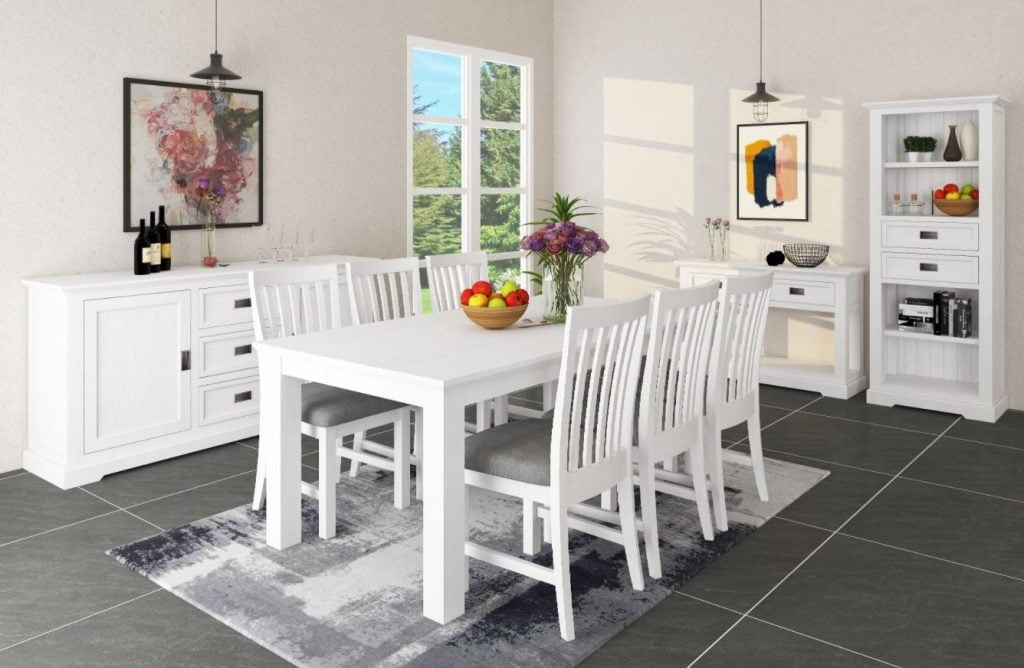 Crowther Acacia Wood 9 Piece Timber Dining Package