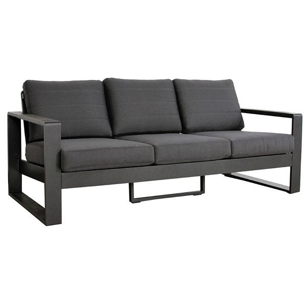 Nyngan 4 Piece Metal Outdoor Lounge Set - Charcoal