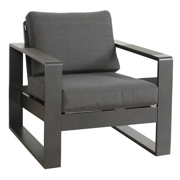 Nyngan 4 Piece Metal Outdoor Lounge Set - Charcoal