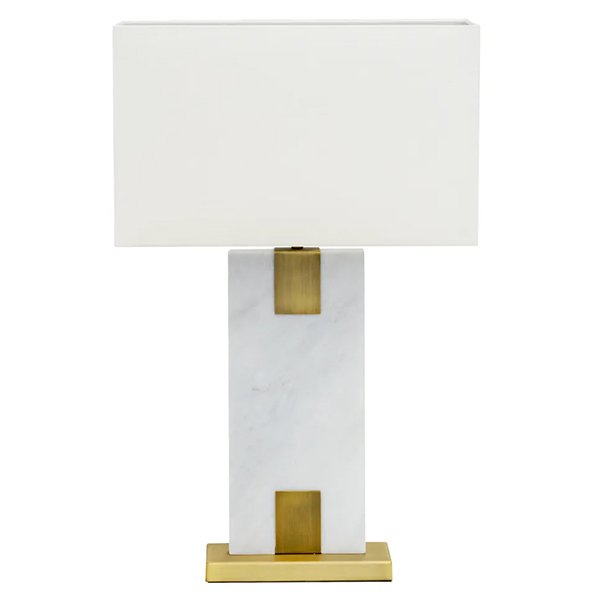 Nazare Marble Table Lamp - White