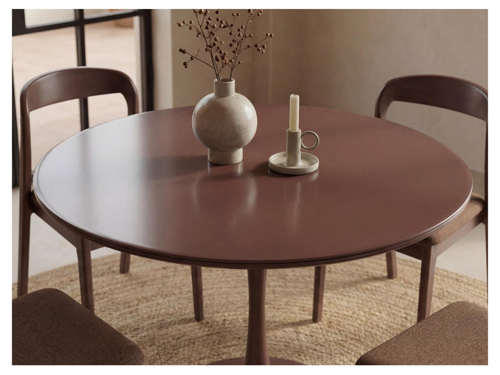 Neriah Round Dining Table - Plum