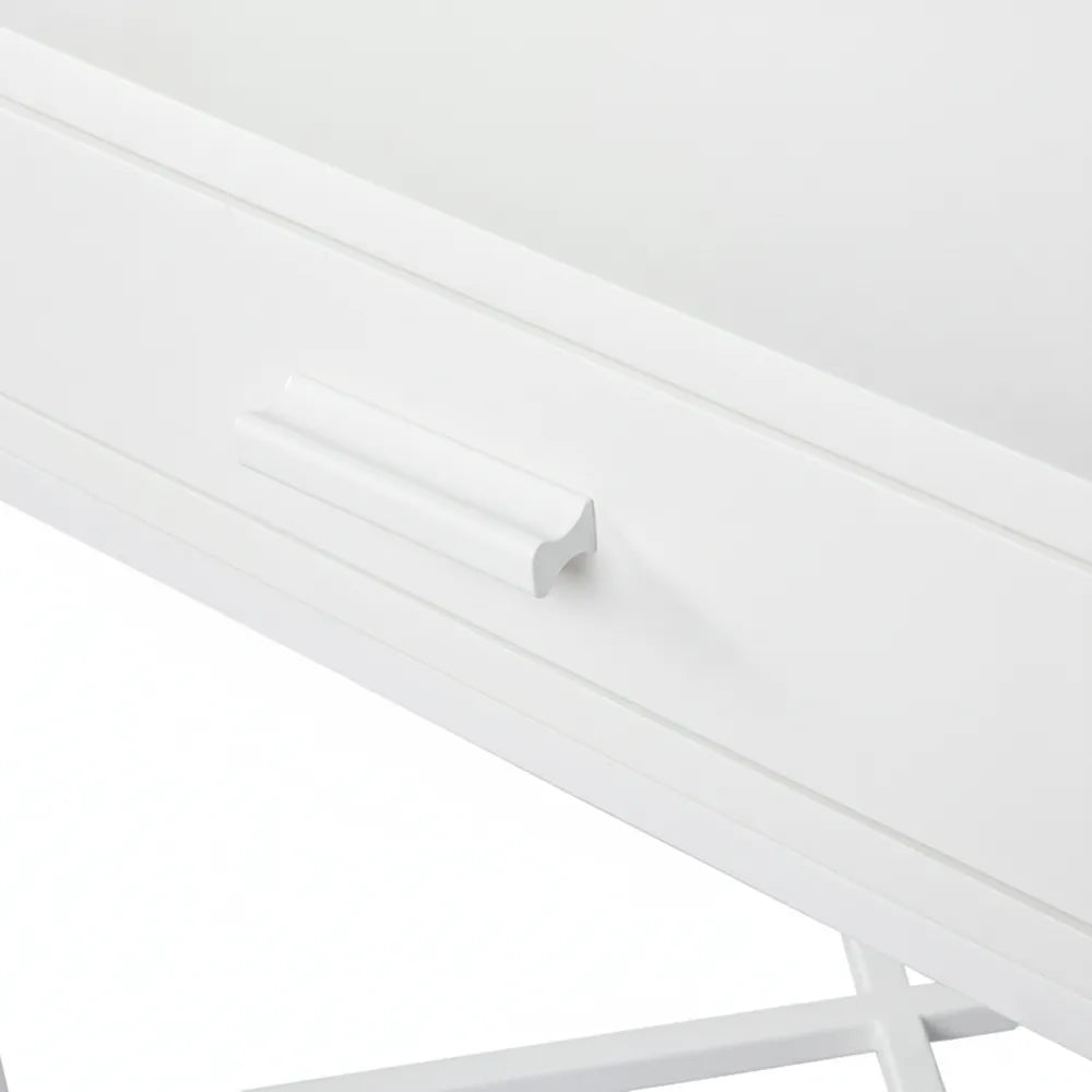 Nessa 1 Drawer Bedside Table - All White