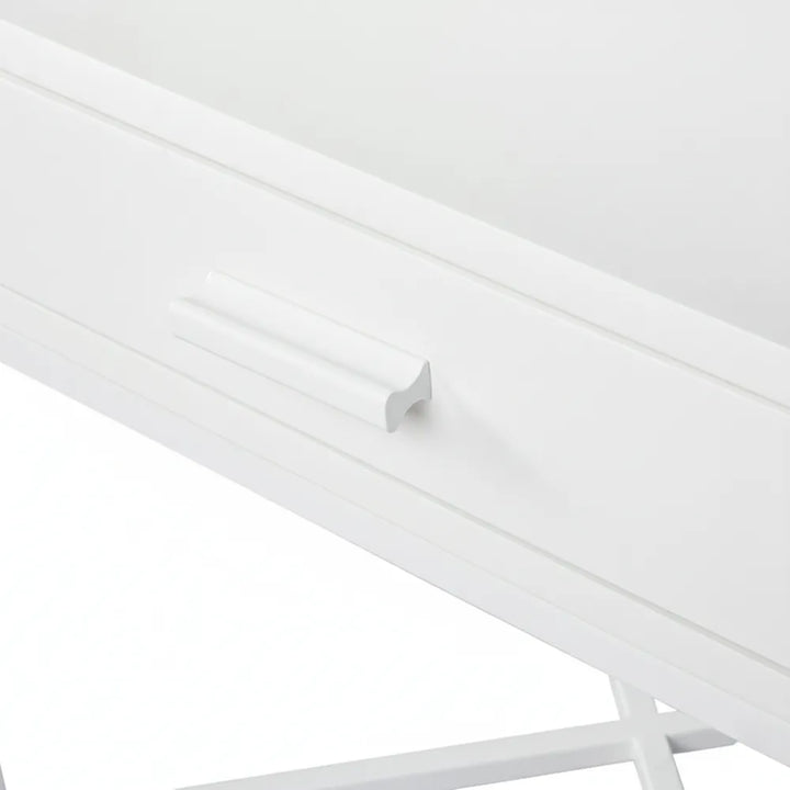 Nessa 1 Drawer Bedside Table - All White