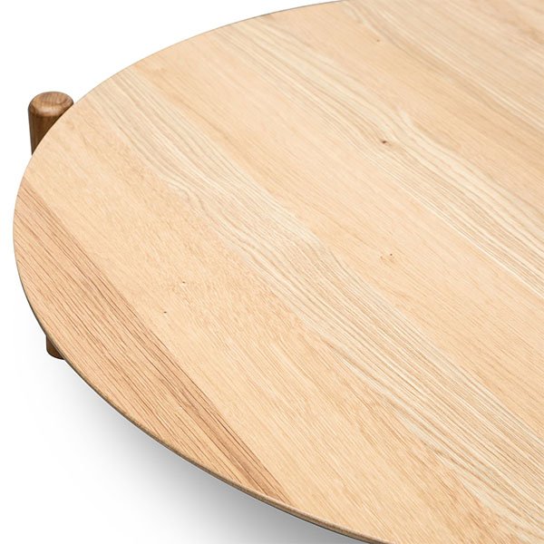 Nest Of Holloway Wooden Round Coffee Table - Natural