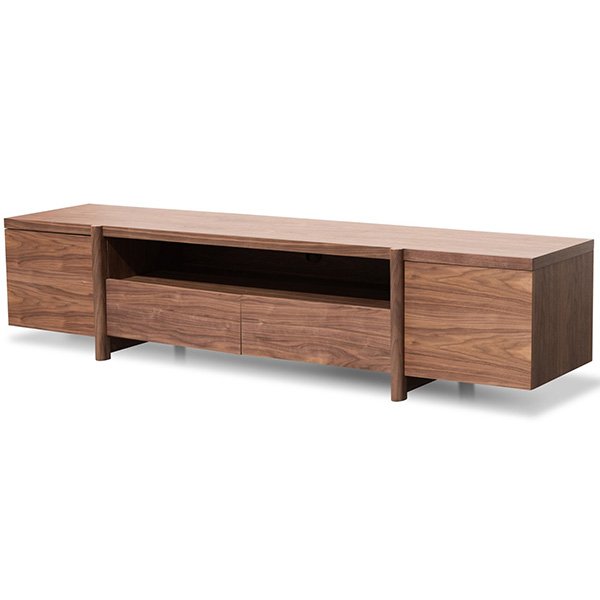 Sonnet Lowline 2.1m Wooden TV Entertainment Unit - Walnut