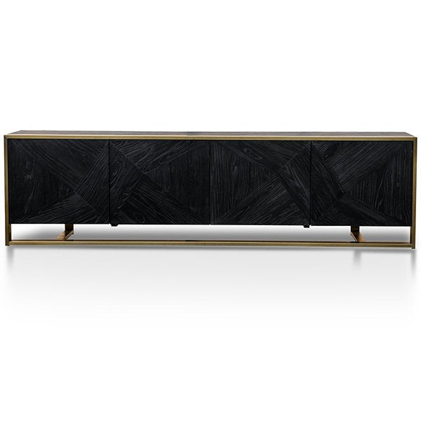 Nicole 2.2m Wooden TV Entertainment Unit - Black