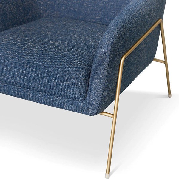 Noah Fabric Armchair - Dark Blue