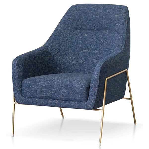 Noah Fabric Armchair - Dark Blue