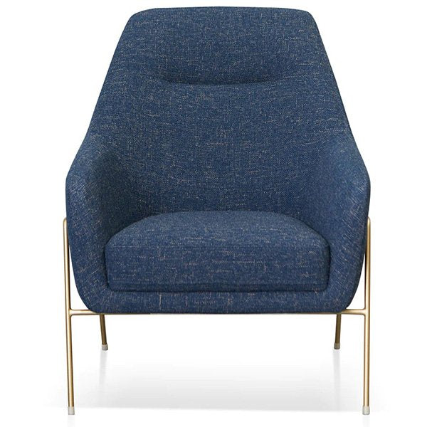 Noah Fabric Armchair - Dark Blue