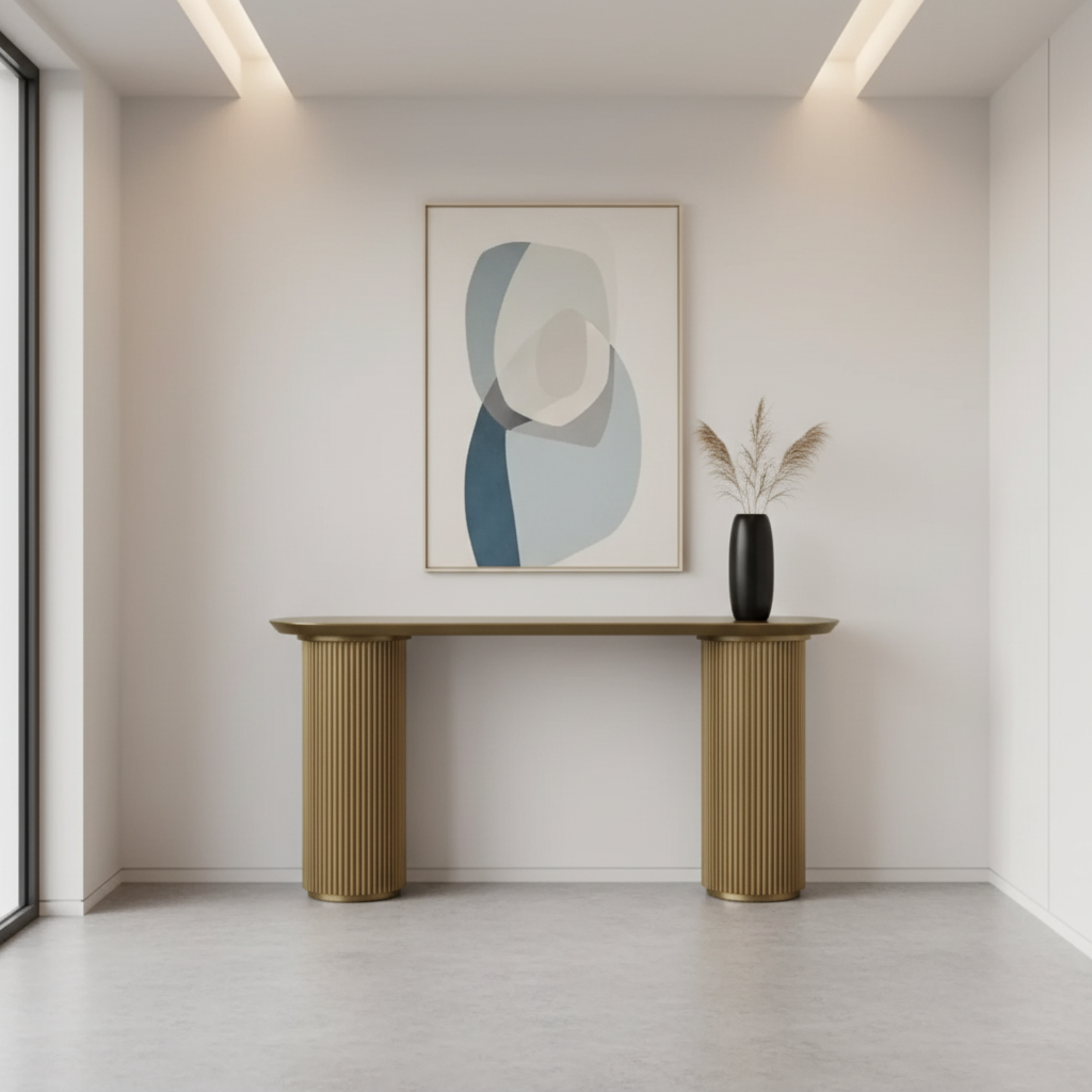 Nomad Console Table - Large Antique Gold