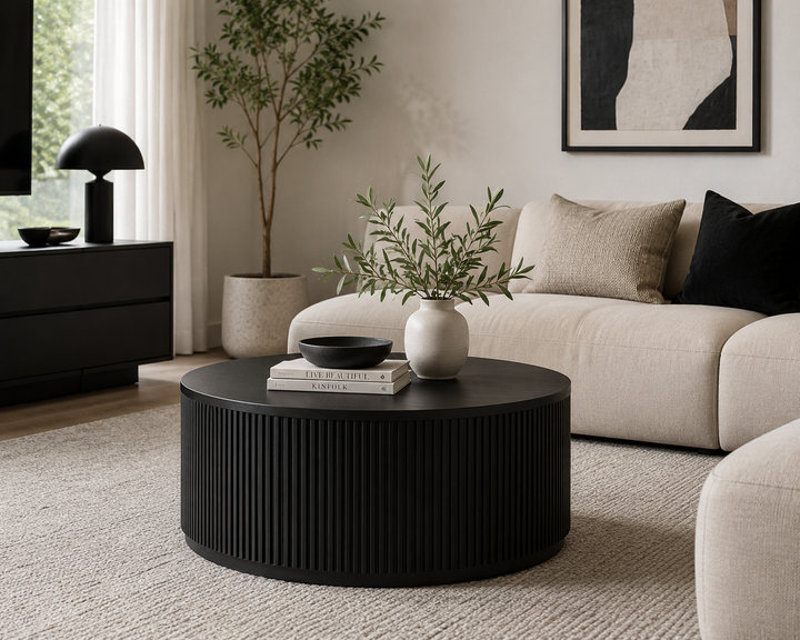 Nomad Round Coffee Table - Black