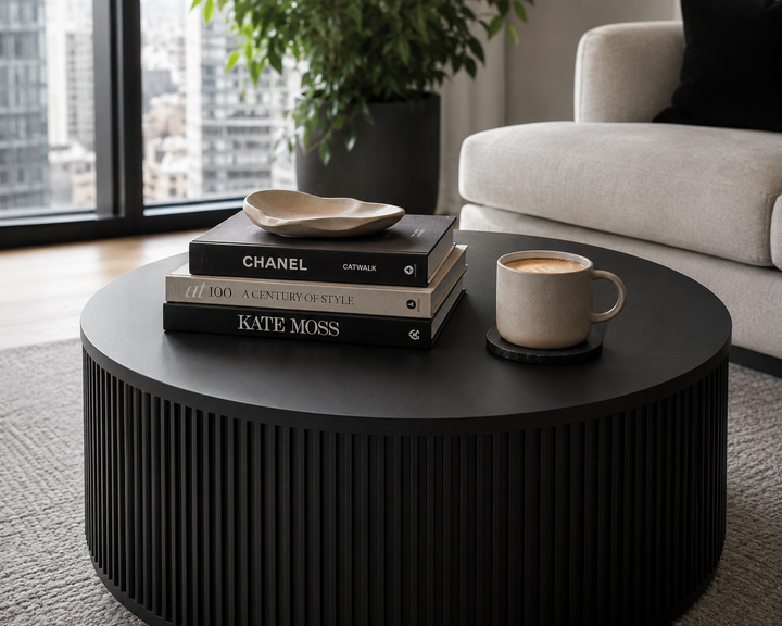 Nomad Round Coffee Table - Black