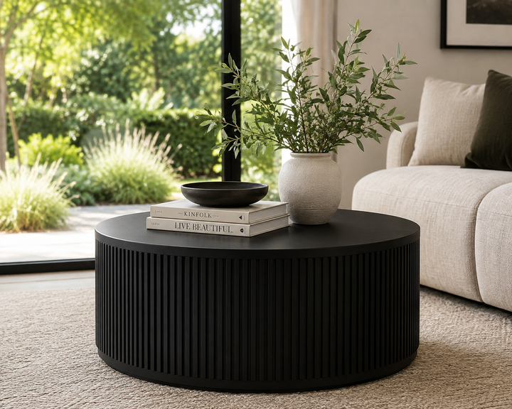 Nomad Round Coffee Table - Black