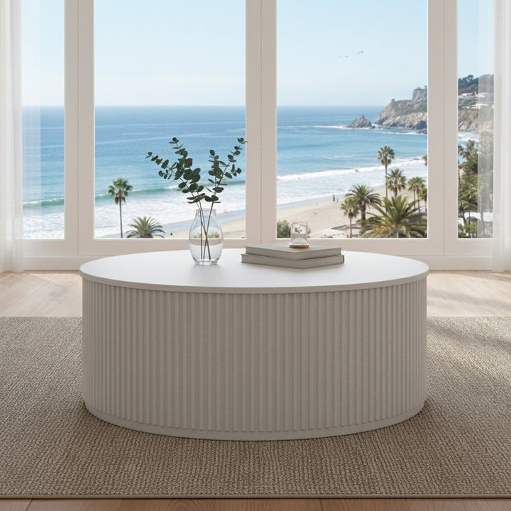 Nomad Round Coffee Table - White