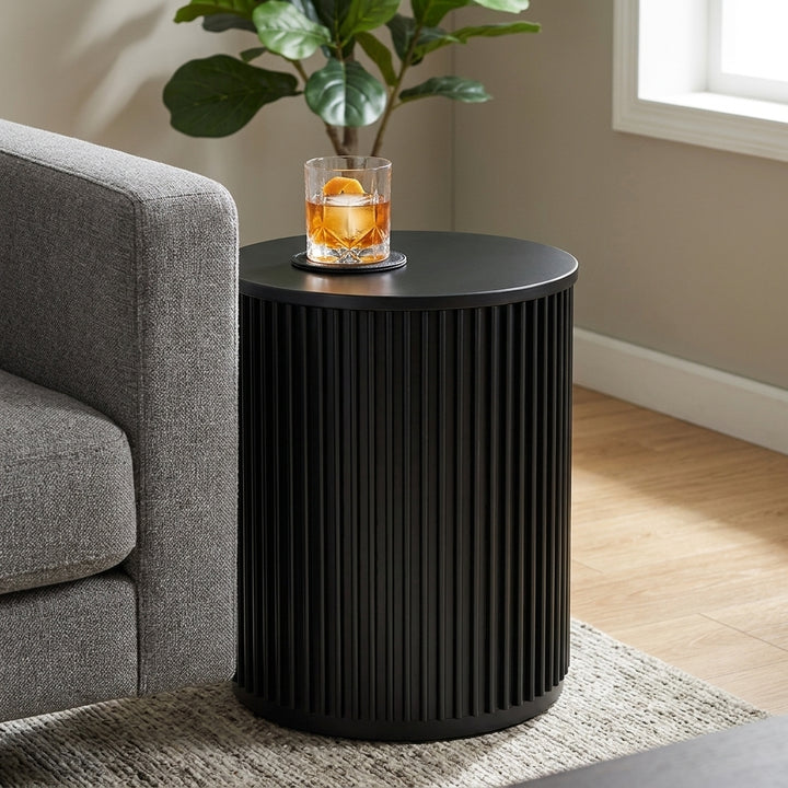 Nomad Round Side Table - Black
