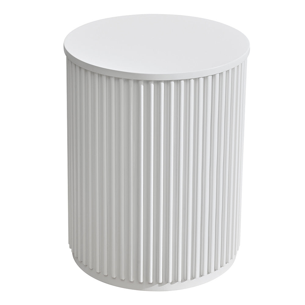 Nomad Round Side Table - White