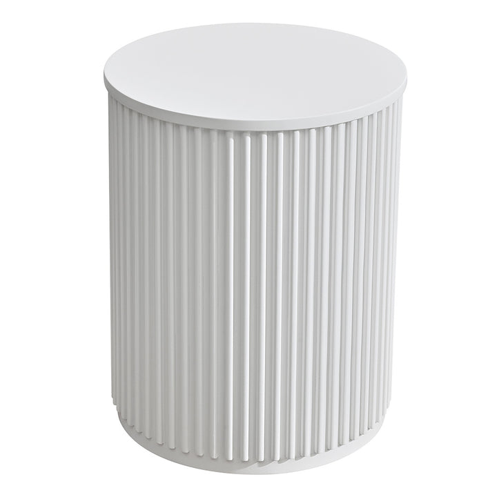 Nomad Round Side Table - White