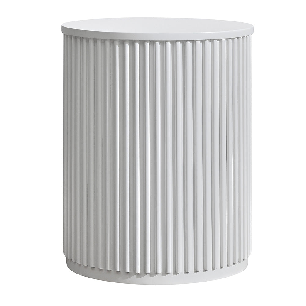 Nomad Round Side Table - White