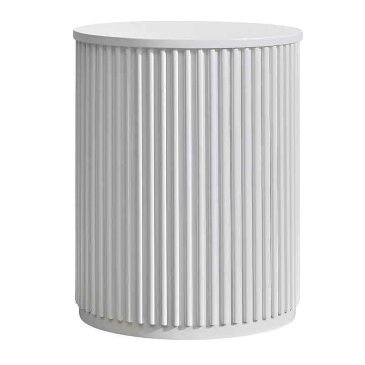 Nomad Round Side Table - White
