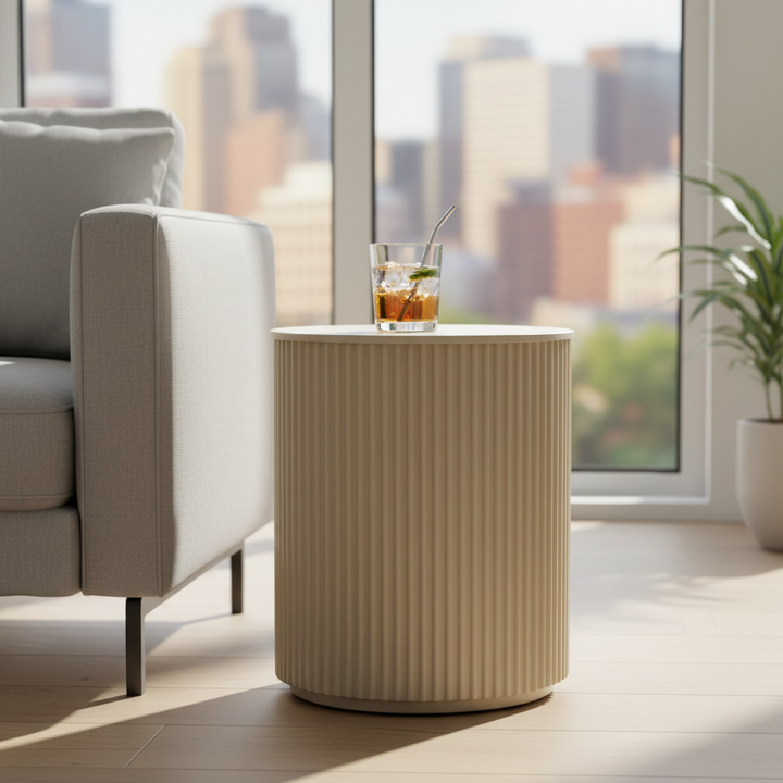 Nomad Side Table - Cream