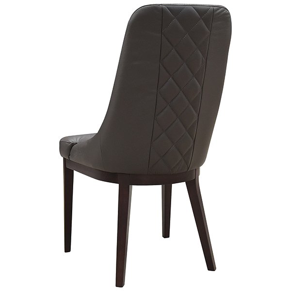 Nora Leather Dining Chair - Dark Brown