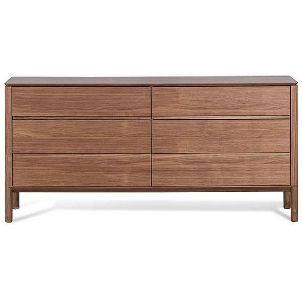 Norris 6 Drawers Wooden Chest - Walnut