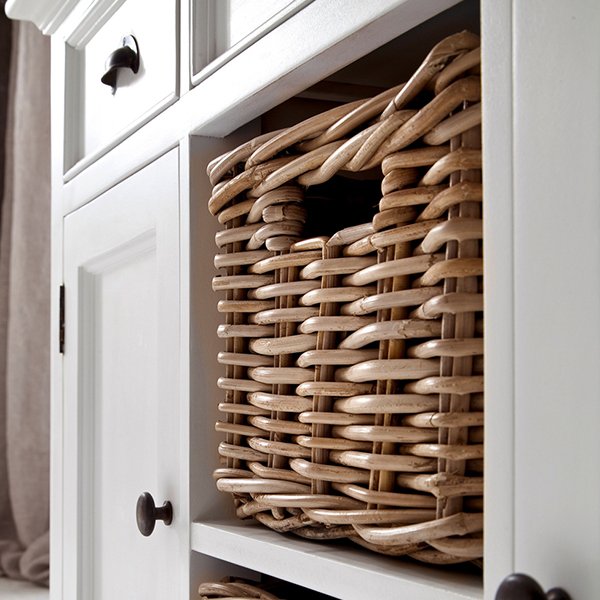 Halifax Contrast Solid Mahogany Buffet with 2 Baskets