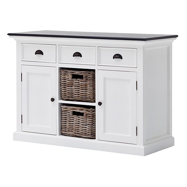 Halifax Contrast Solid Mahogany Buffet with 2 Baskets