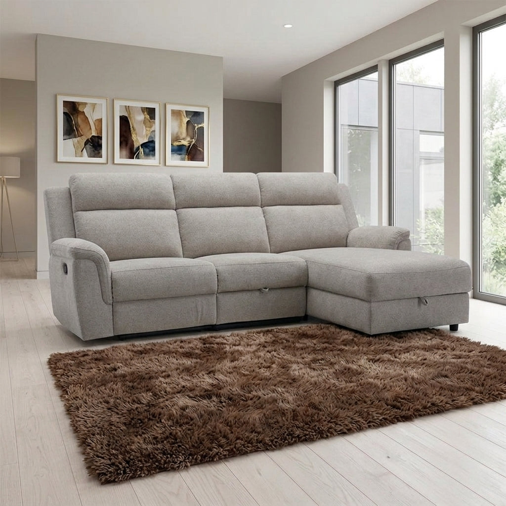 Nundle Fabric Recliner Sofa with Chaise