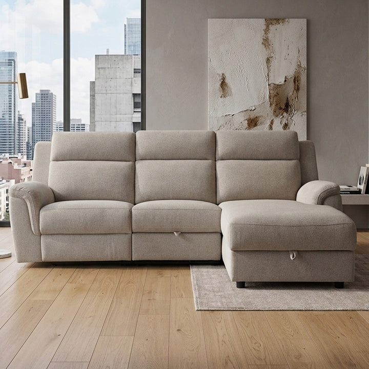 Nundle Fabric Recliner Sofa with Chaise