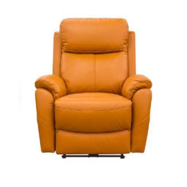 Oakdale Electric Leather Recliner Sofa Set - Tangerine