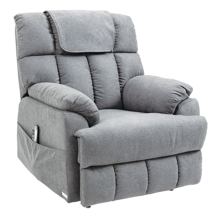 Oakland 185KG Dual Motor Fabric Recliner Lift Chair - Fossil