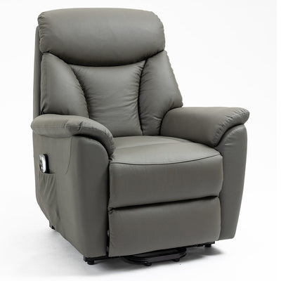 Ohio Dual Motor Lift Chair - Dark Grey Leather