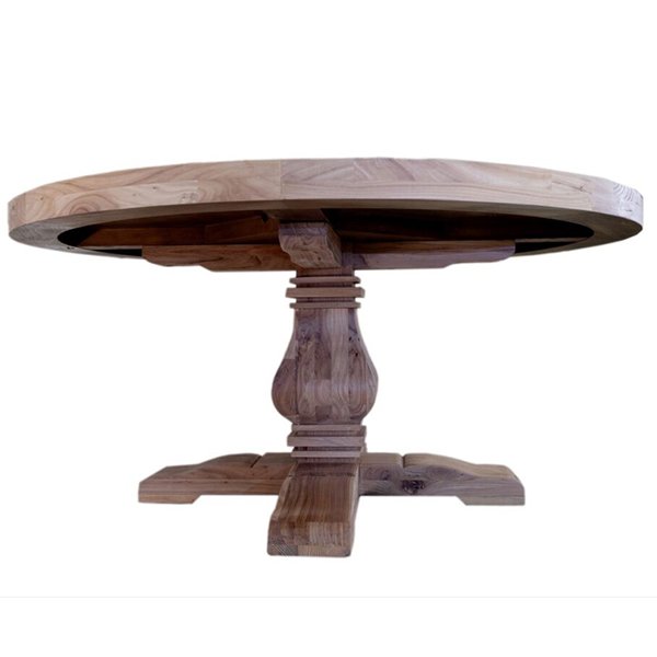 Olivia Reclaimed 1.6m Round Dining Table - Natural Top - Natural Base