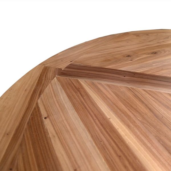 Olivia Reclaimed 1.6m Round Dining Table - Natural Top - Natural Base