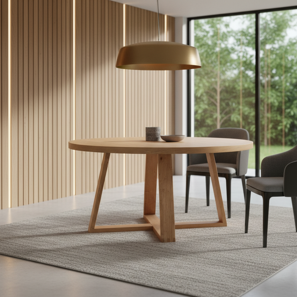 Oregon Elm Round Dining Table