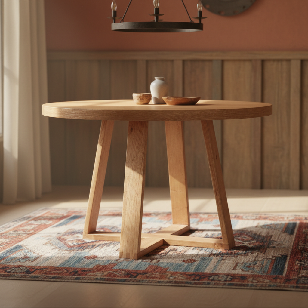 Oregon Elm Round Dining Table