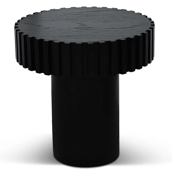 Orinda 50cm Round Side Table - Full Black