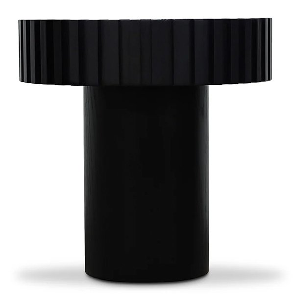 Orinda 50cm Round Side Table - Full Black