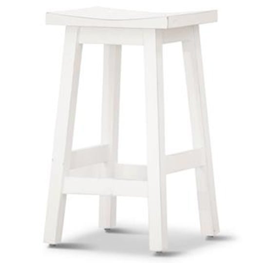 Dosave Wooden Bar Stool - Distressed White
