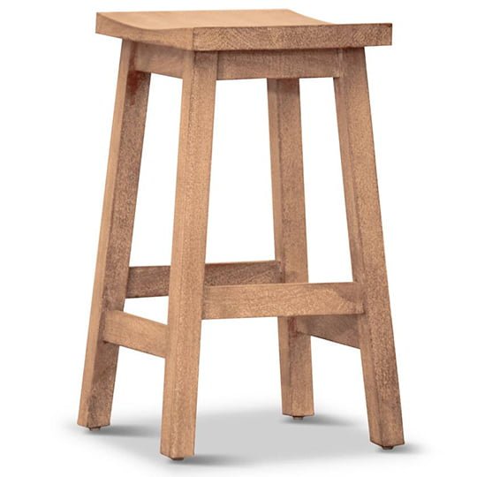 Dosave Wooden Bar Stool  - Honey Wash