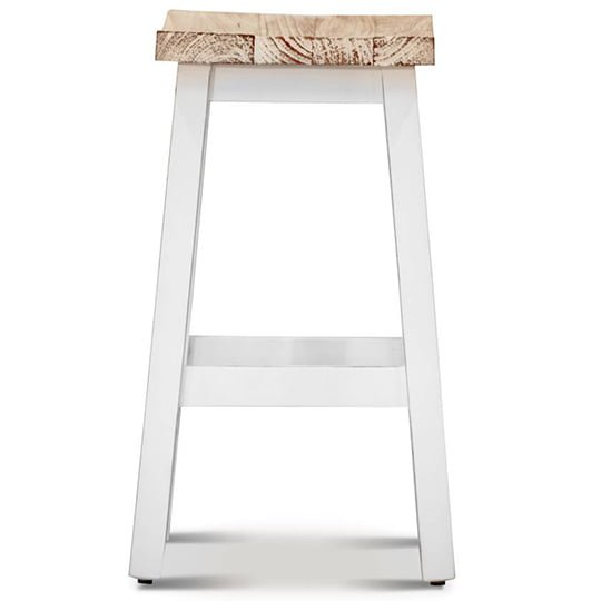 Dosave Wooden Bar Stool - White Wash + White