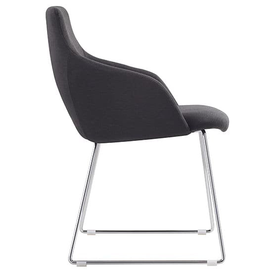 Oscar Upholstered Breakout Chair - Charcoal
