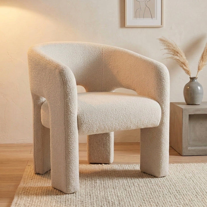 Oscar Dining Chair - White Boucle